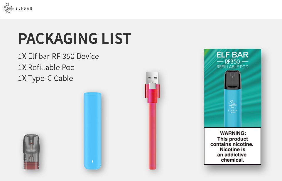Elf Bar RF350 350mAh 1.6ML Pod Kit - Image 5