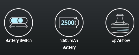 Innokin Coolfire Z60 2500mAh 60W + Zlide Top 2ml Kit Gunmetal - Image 4